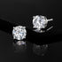 Brilliant Cut 18K White Gold Plated Cubic Zirconia Men Women Solitaire Earrings